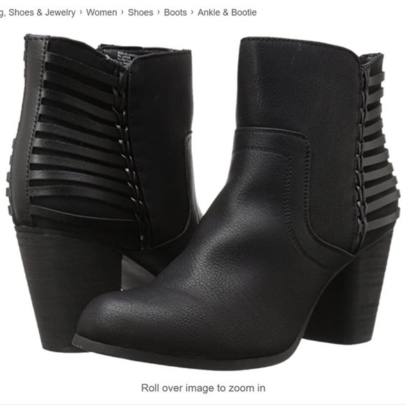 Steve Madden Black Synthetic Booties - Picture 1 of 5